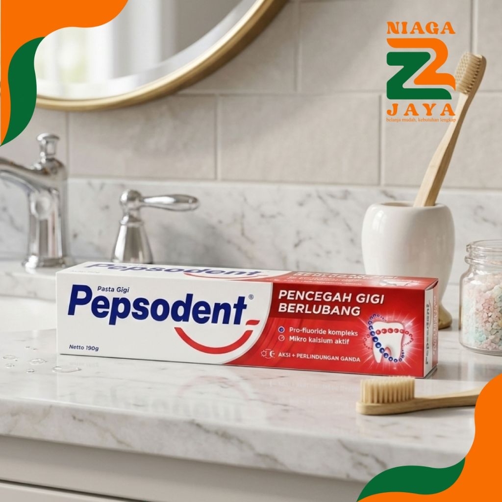 Pepsodent Pasta Gigi Pencegah Gigi Berlubang 190gr - Odol Pepsodent Besar
