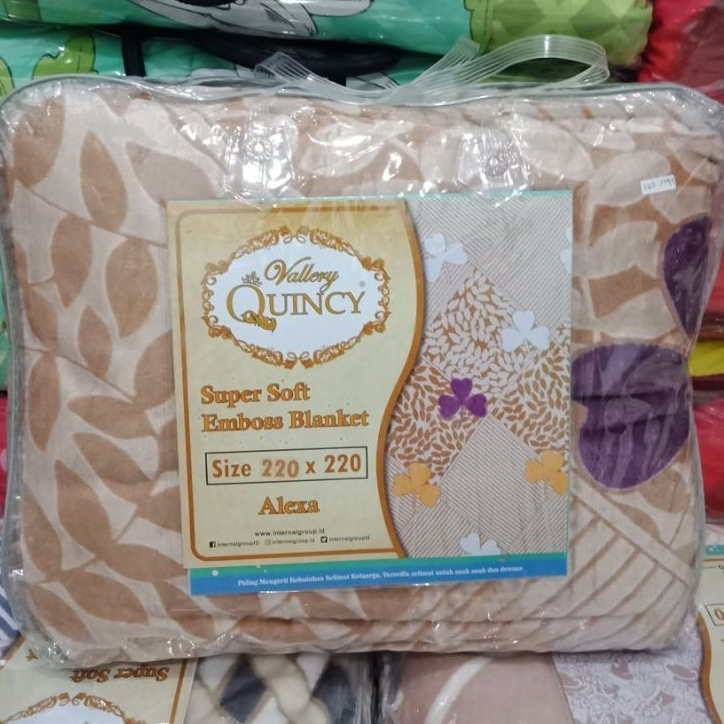 VALLERY QUINCY - Selimut Motif Jumbo Super Soft Emboss Blanket Ukuran Size 200x220 CM vallery quincy