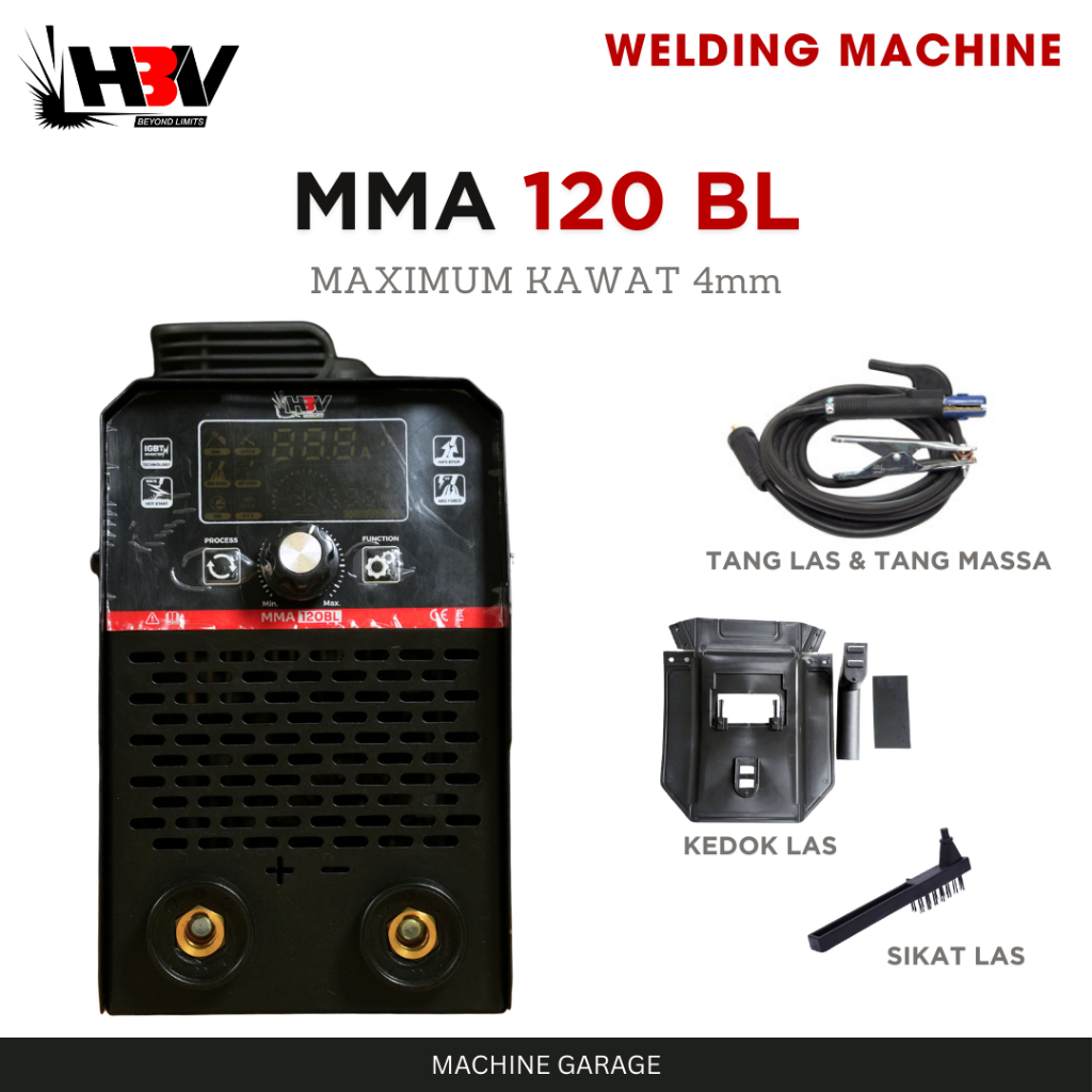 Mesin Las MMA 120 BL HBV stick welding machine