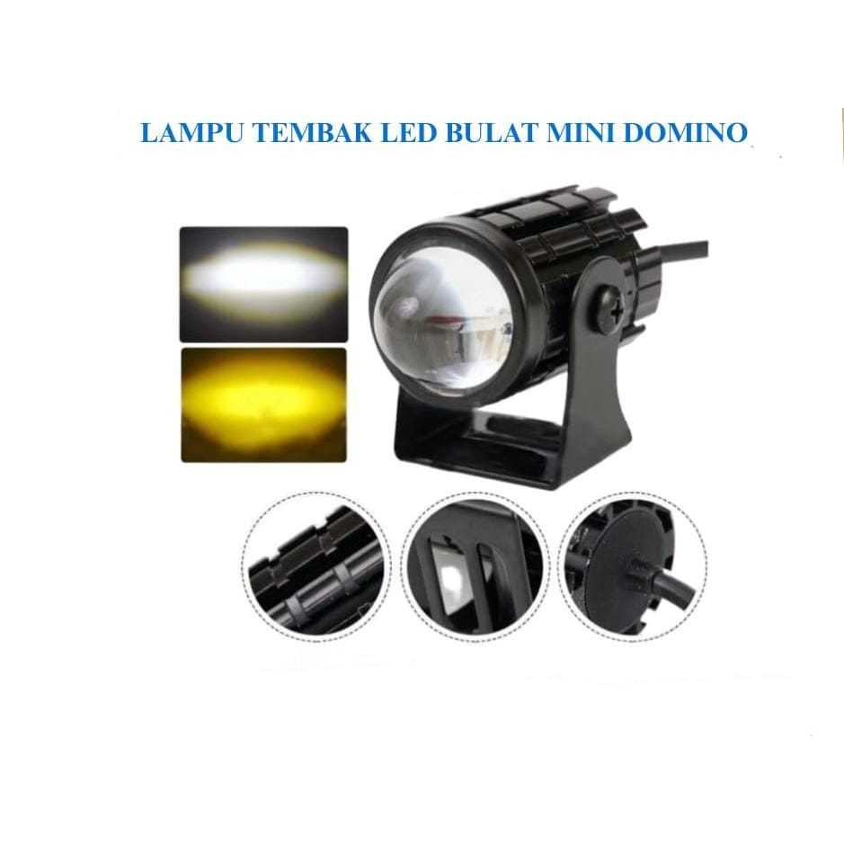 LAMPU TEMBAK LED BULAT MINI DOMINO