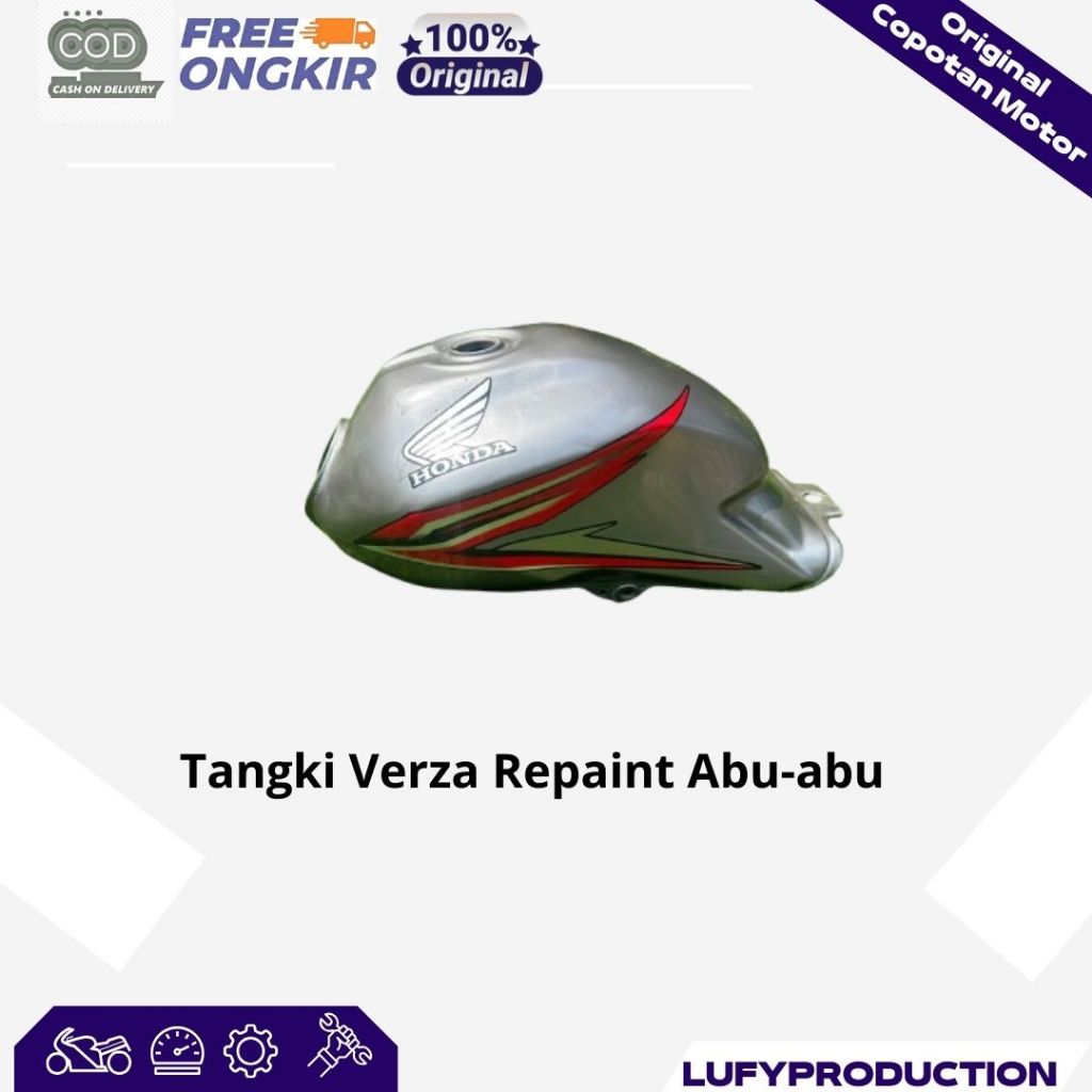 Tangki Verza 150 Ori Copotan – Repaint Silver – PNP Tanpa Modifikasi