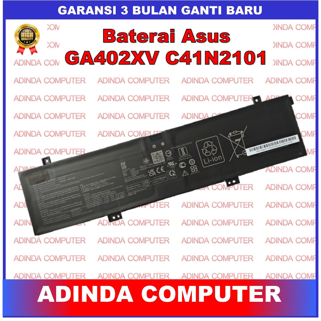 Baterai ASUS ROG Zephyrus G14 GA402 GA402XV GA402R GA402RK GA402RJ C41N2101