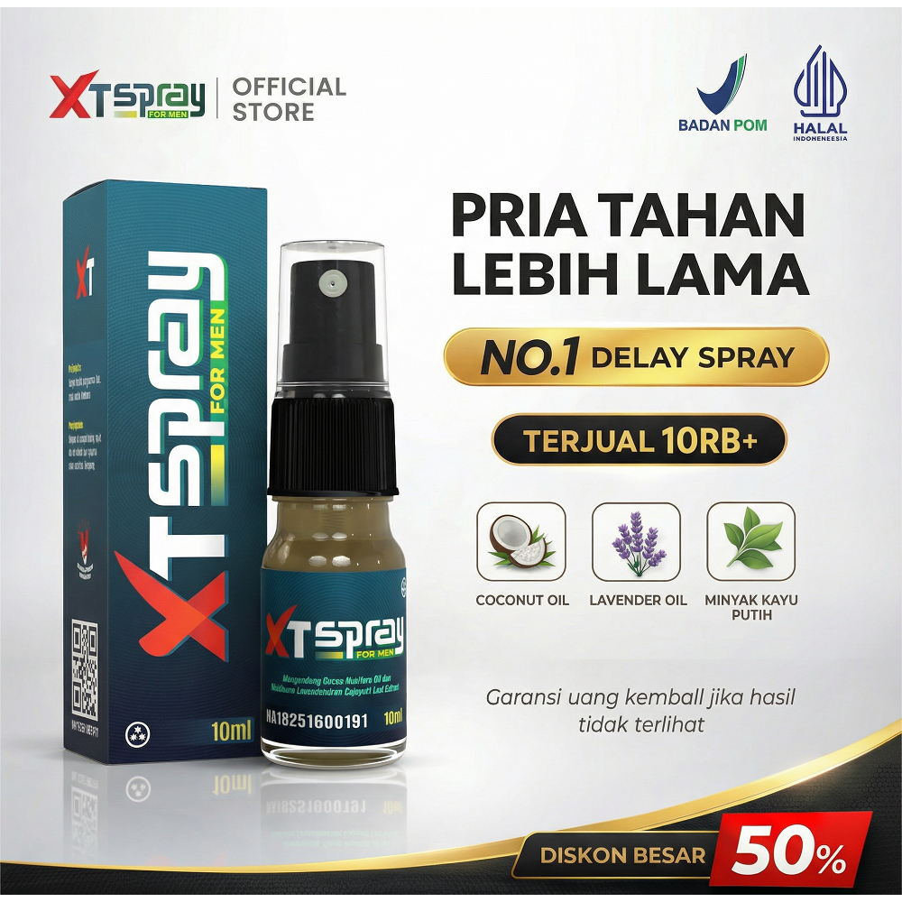 XTSpray Tahan Lama Pria Original | Delay Spray Pria Dewasa | Obat Kuat Pria Penunda Ejakulasi | BPOM