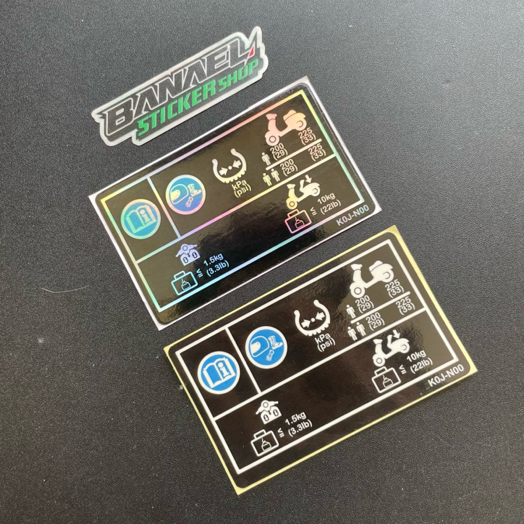 STICKER WARNING PERINGATAN HONDA BEAT PCX SCOOPY NEW