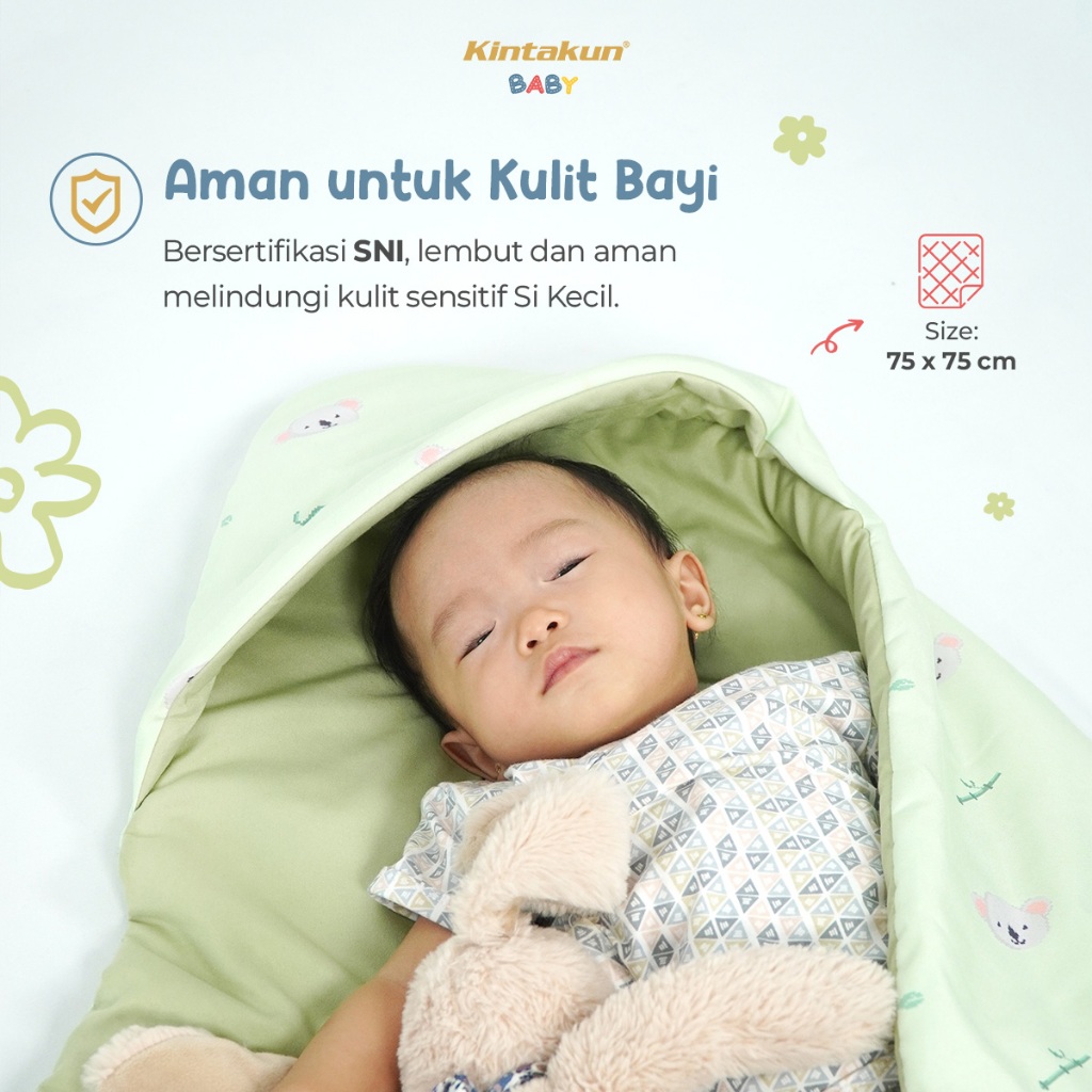 Kintakun Baby Selimut Bayi Newborn Lembut Selimut Bayi Topi Hoodie Blanket Baby Tebal 75 x 75 cm Sel