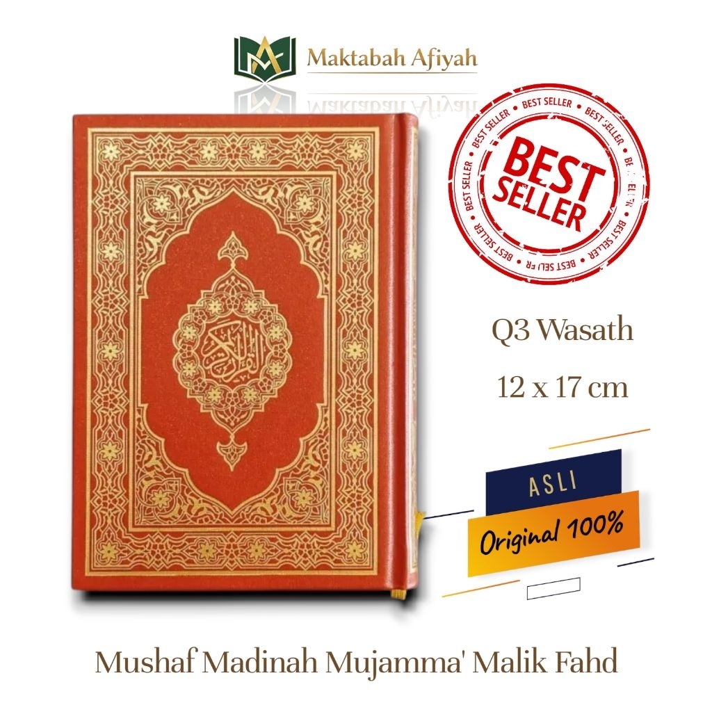 Mushaf Madinah Q3 Wasath 12x17cm Asli Madinah Mujamma Malik Fahd Al-Quran Madinah Original
