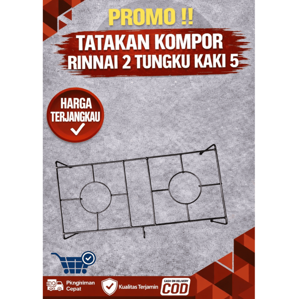 Tatakan/Jagrak Kompor Rinnai/Quantum 2 Tungku