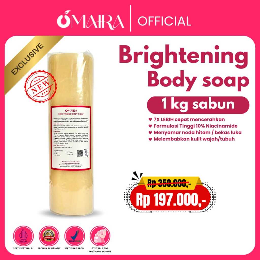 XLA BY OMAIRA - [ Diskon ] 1 KG Lumiglow brightening soap with 10% niacinamide
