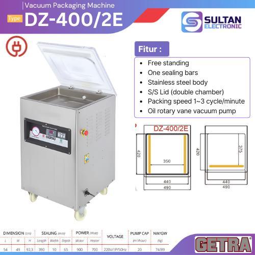 GETRA Vacuum Packaging Machine DZ-400/2E / DZ 400/2E / DZ400/2E Mesin Vakum Makanan