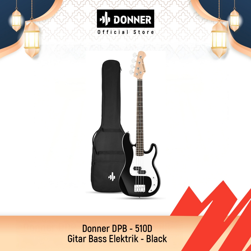 Donner DPB - 510D Gitar Bass Elektrik - Black