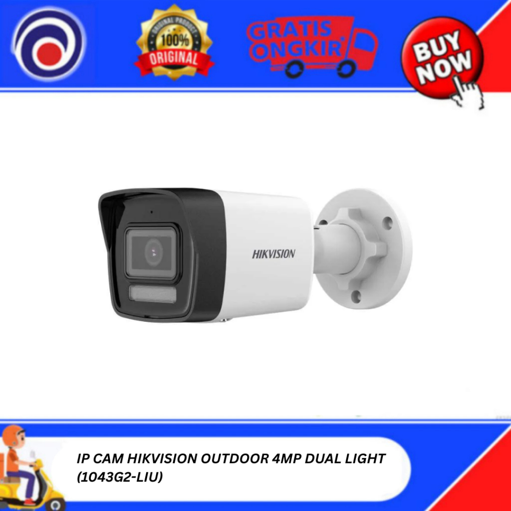 IP CAM HIKVISION OUTDOOR 4MP DUAL LIGHT (1043G2-LIU)