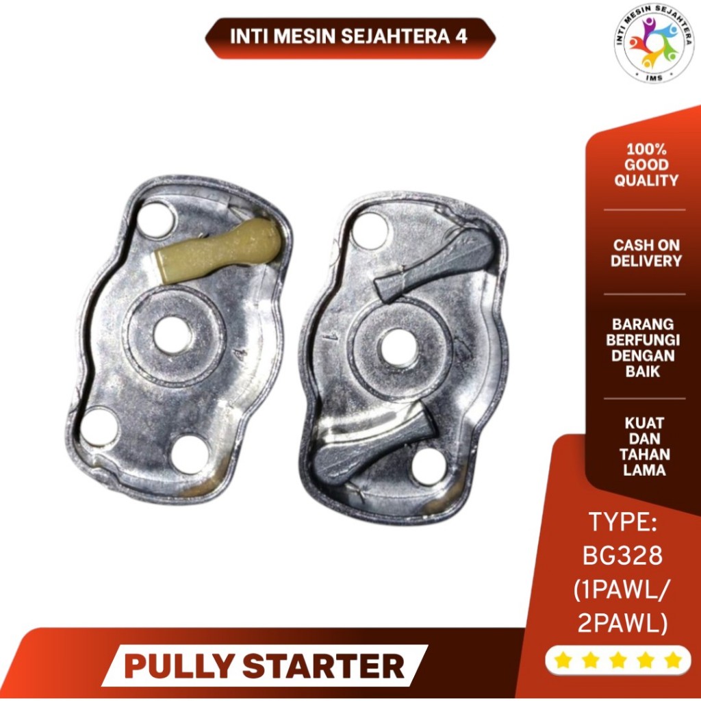 Pully Starter BG328 1 Pawl & 2 Pawl Mesin Potong Rumput / Starter Assy BG328 Mangkok 1 Pawl / 2 Pawl
