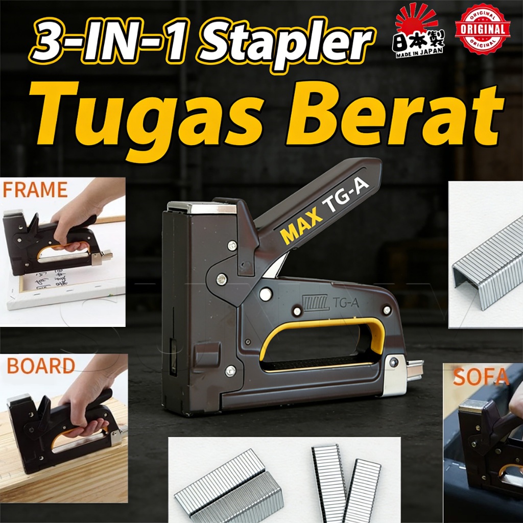 Stapler Tembak Gun Tacker TG-A Max Tacker Stapler Tembak Gun Powerfull Pistol Stapler Pistol Paku al