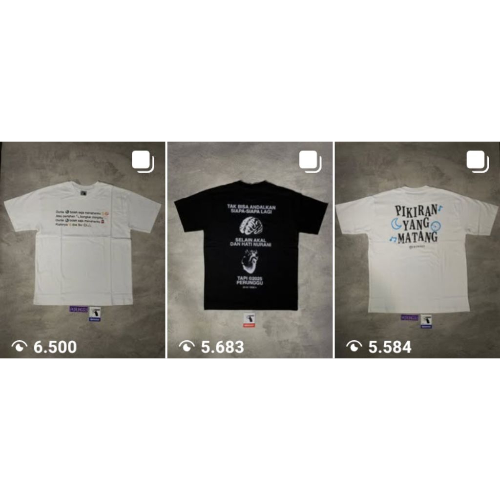 TSHIRT PERUNGGU TAPI