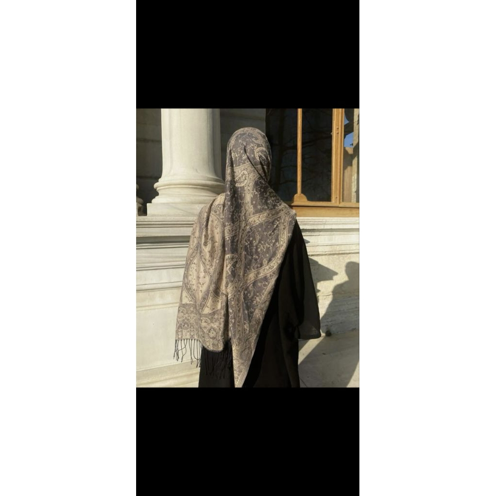 fashion hijab segi empat mm ungu & Popy matcha