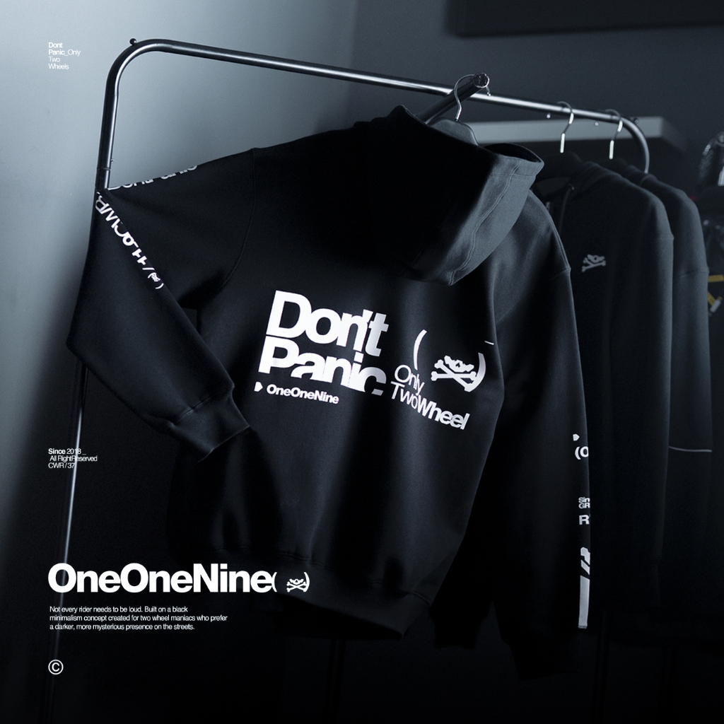 Oneonenine Ksr Hoodie Don't Panic Black Series - Sweater Motor Unisex Fleece Sablon