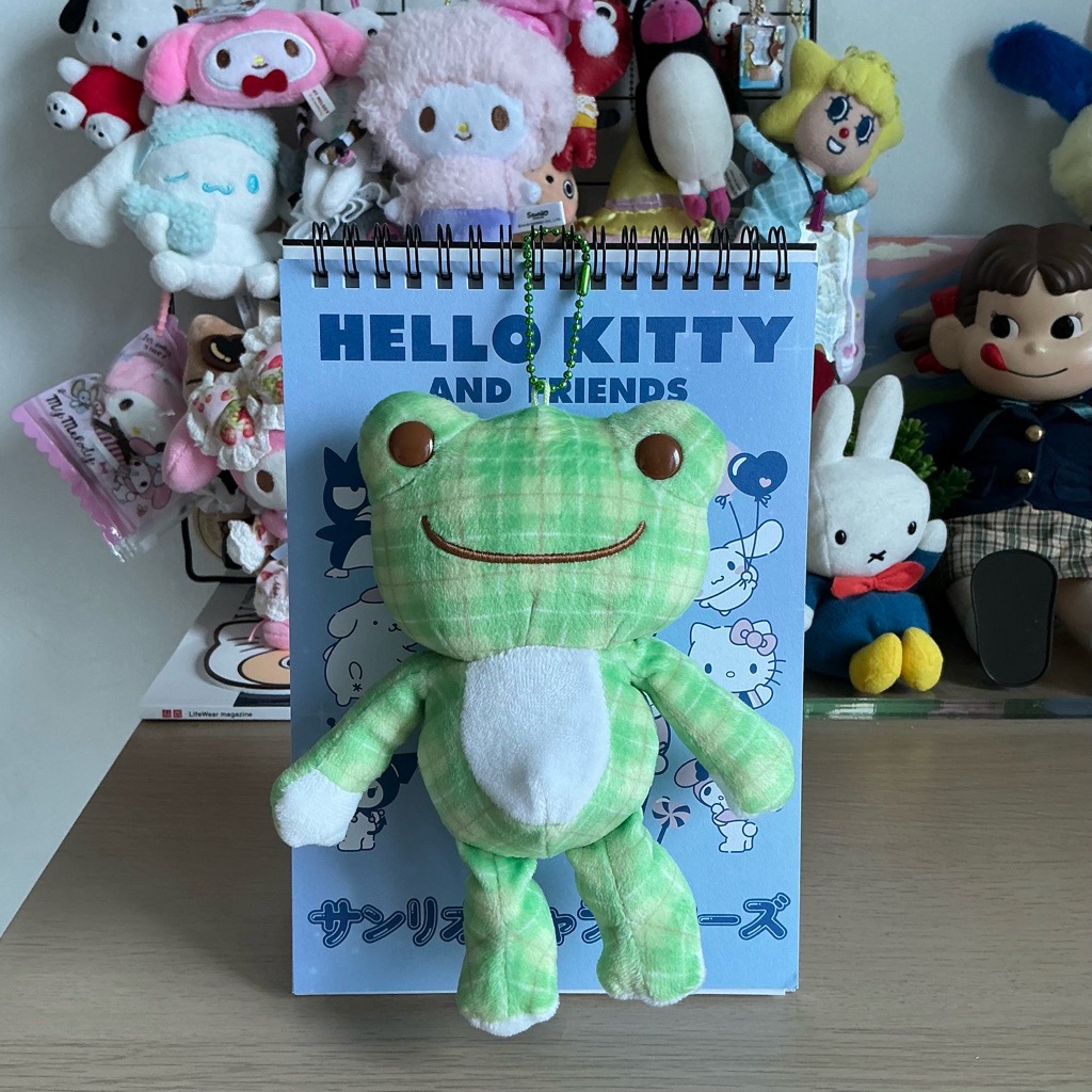 Pickles The Frog Tartan Green Keychain Plush