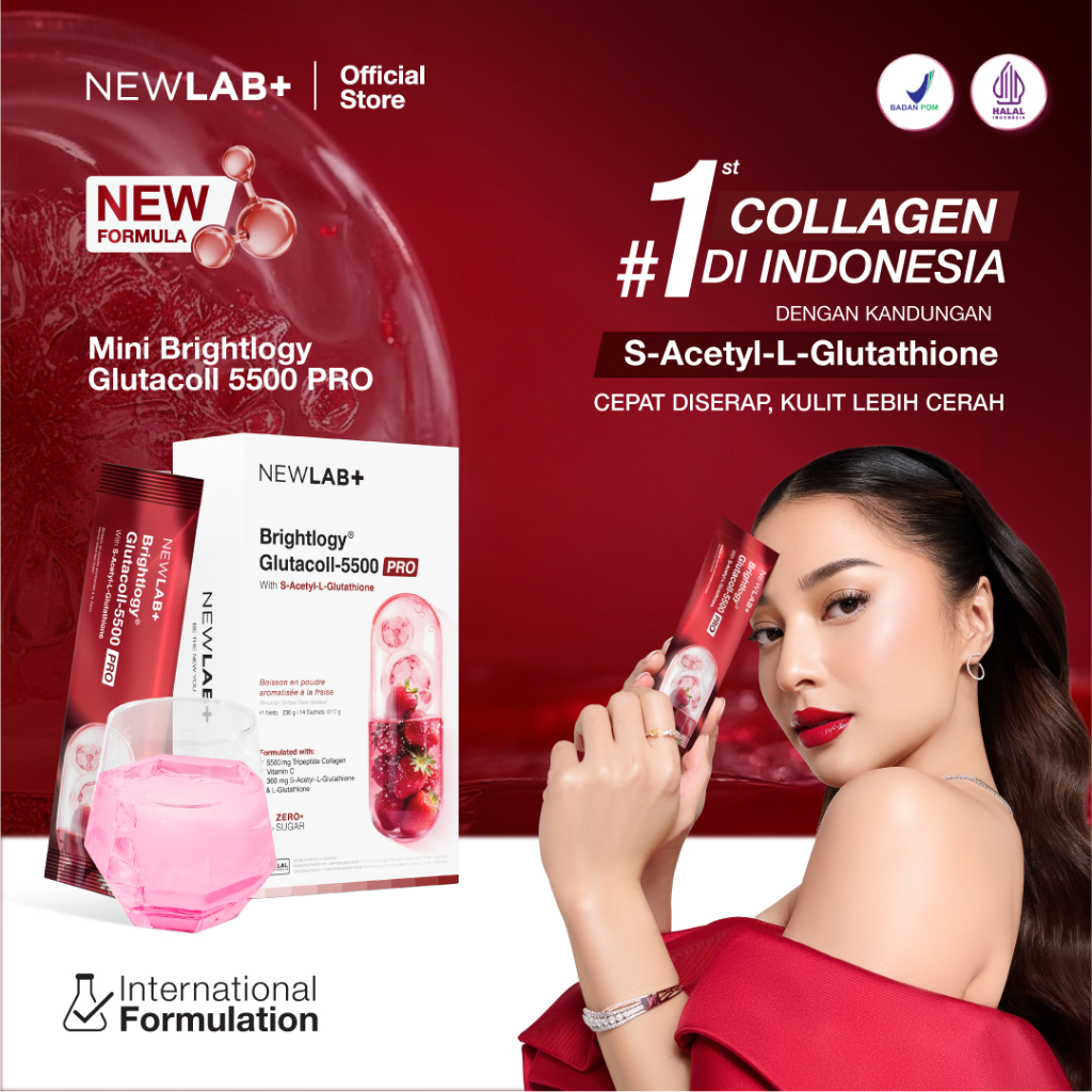 [New Launch] NEWLAB Brightlogy GlutaColl-5500 - PRO Mini | Collagen Glutathione Drink | S-Acetyl-L-G