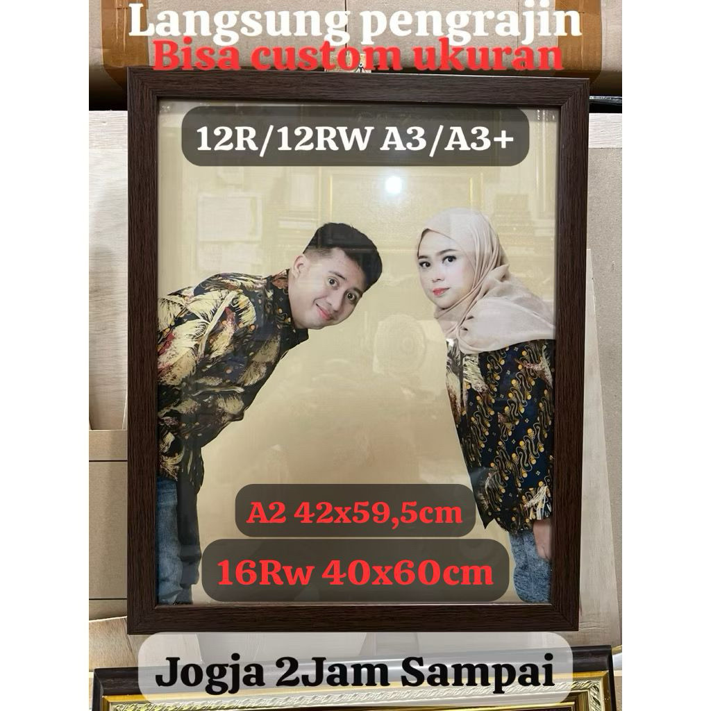 Bingkai untuk foto Prewdding 12R/12Rw 16r a3 a2 Ready Stok