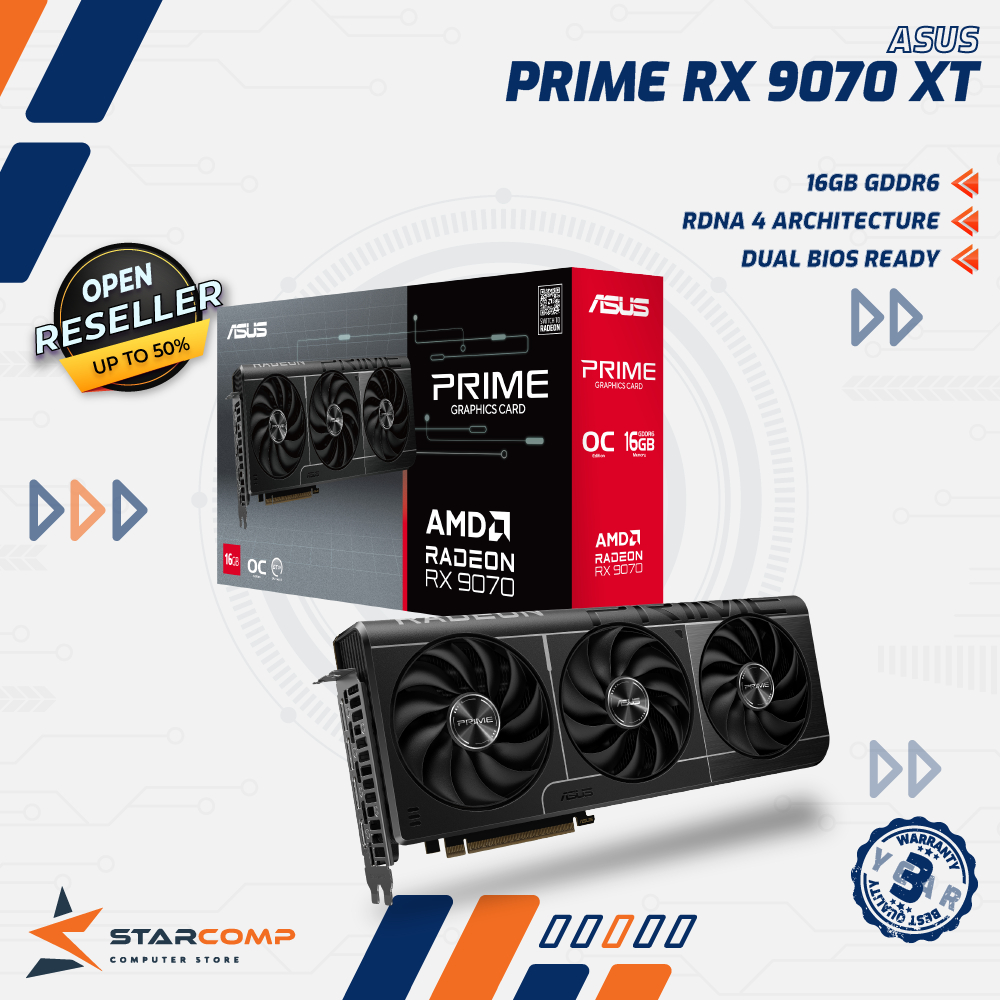 ASUS Prime Radeon RX 9070 XT OC Edition 16GB GDDR6 VGA 9070XT