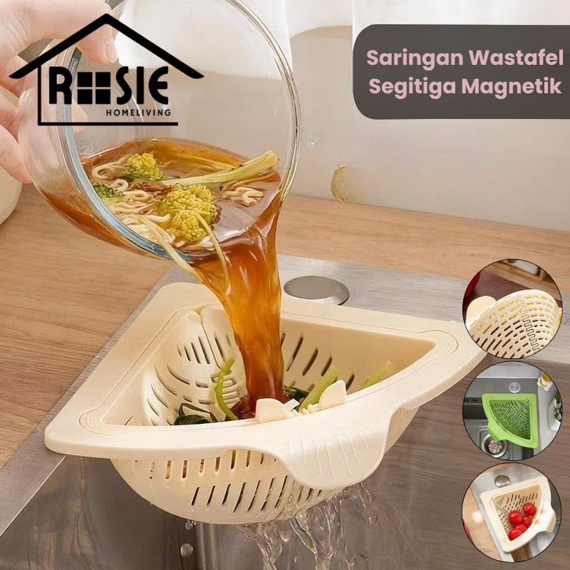ROSIE Penyaring Sampah Wastafel Saringan Bak CuciPiring Sudut Dapur/Rak Penyaring Sampah Wastafel/Sa