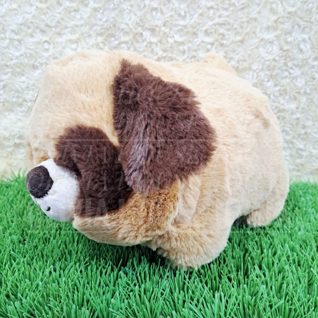 Boneka Lying Anjing Coklat AURORA Boneka Gembul Doggy Coklat Boneka Tiduran Anjing Doodle Dog