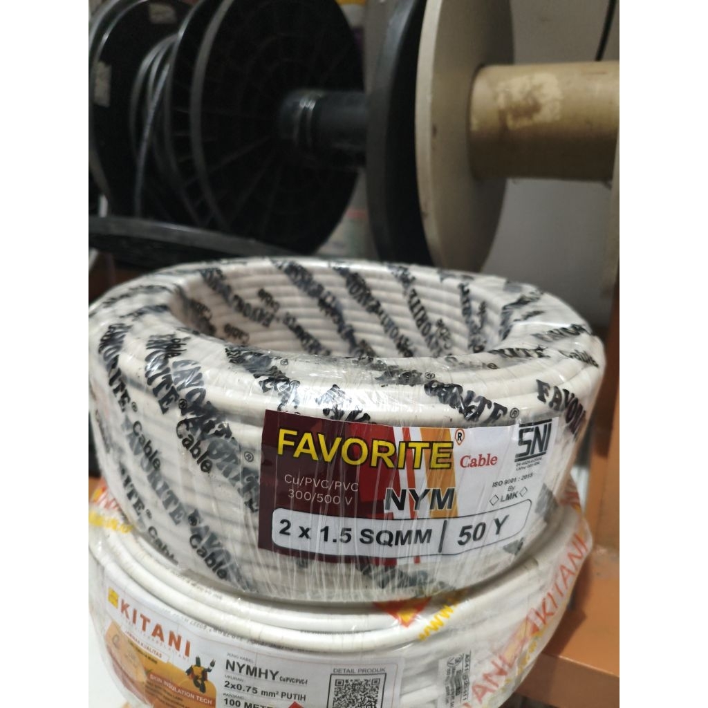 KABEL LISTRIK ATLANTA DAEHAN NYM 2X1.5 SNI 50 YARD 2x1,5