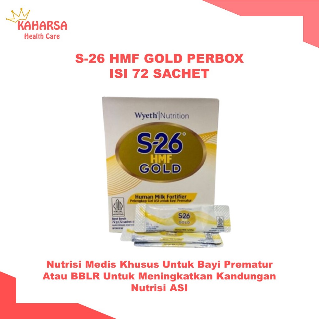 WYETH S-26 Prematur HMF Gold Sachet Penambah BB Bayi Prematur (Perbox)