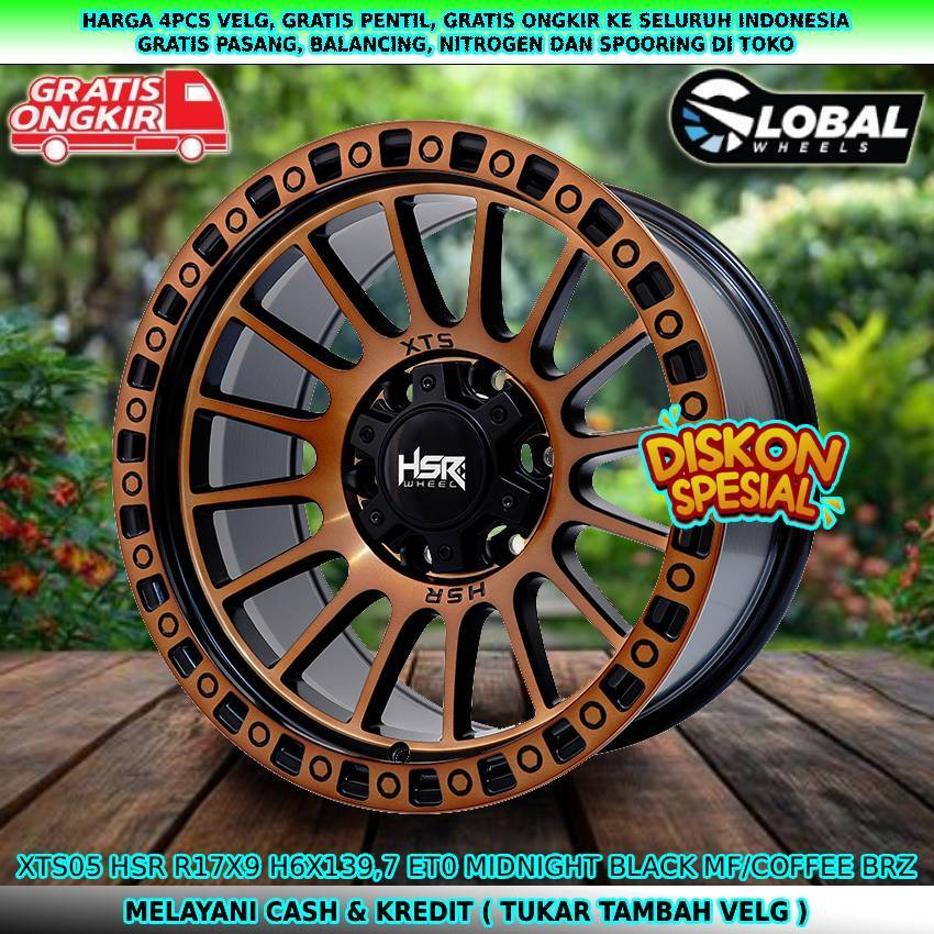 Velg offroad R17 cocok untuk mobil Fortuner| Hilux Double| Pajero| Strada| dll velg hsr xts05 R17