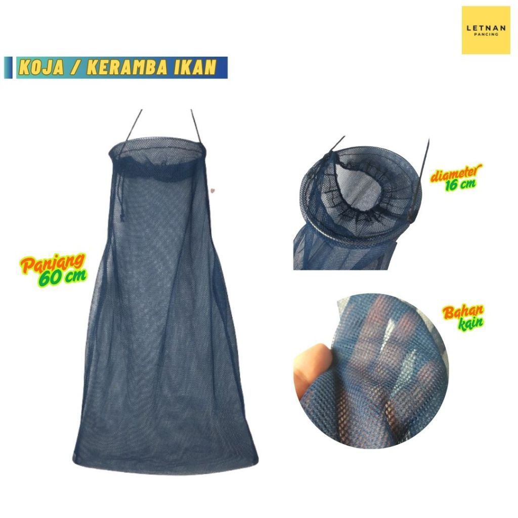 KARAMBA IKAN WARNA HIJAU PANJANG 70 CM