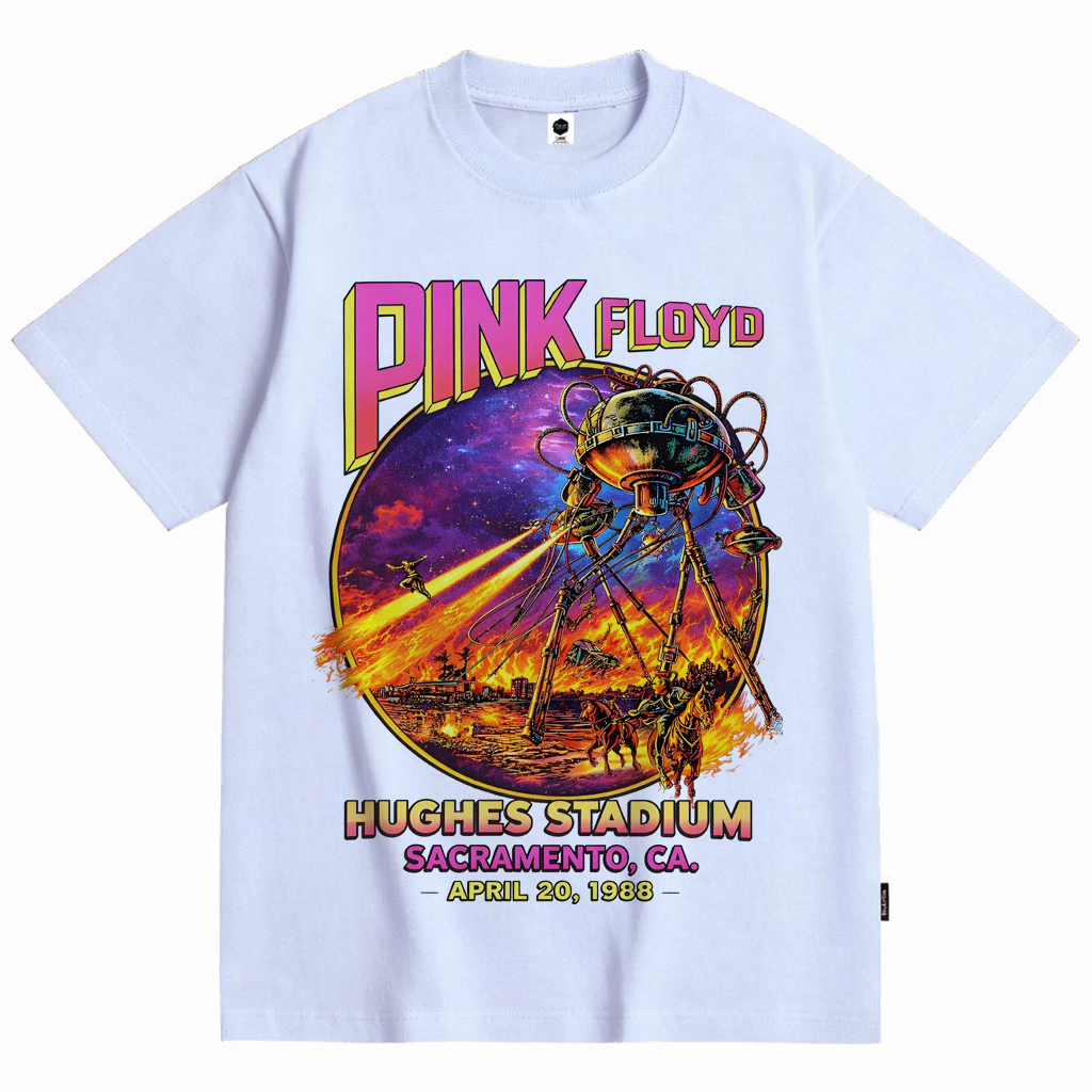 Kaos Band Pink Floyd Sacramento Tour 1988 Baju Band Pink Floyd | Pleasure World