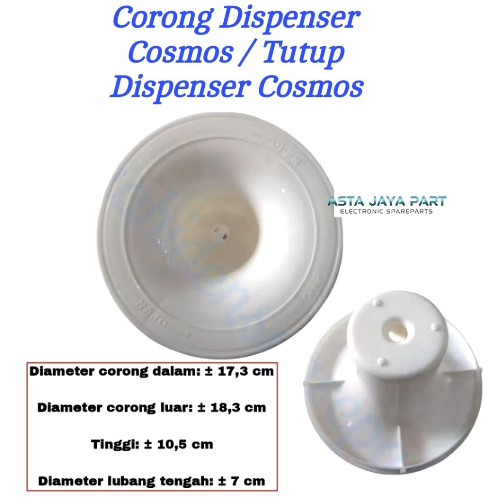 CORONG DISPENSER COSMOS / TUTUP DISPENSER COSMOS / TATAKAN GALON