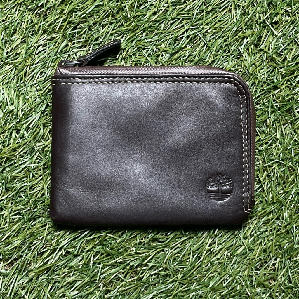 Zipper Wallet / Dompet TIMBERLAND original genuine leather warna coklat
