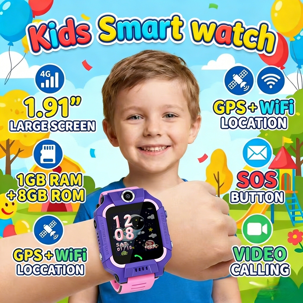 Samsung Smartwatch anak Jam tangan Kamera ganda 360 derajat flip lP67 Menelepon-GPS-SOS Cewek Cowok