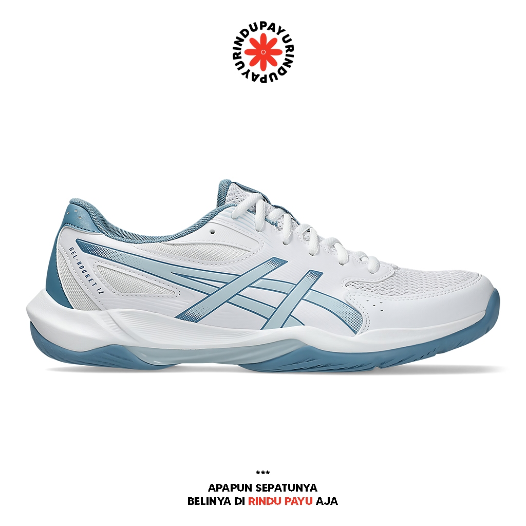 ASICS GEL-ROCKET 12 (1073A080-103) - Sepatu Olahraga Indoor Badminton Volleyball Original