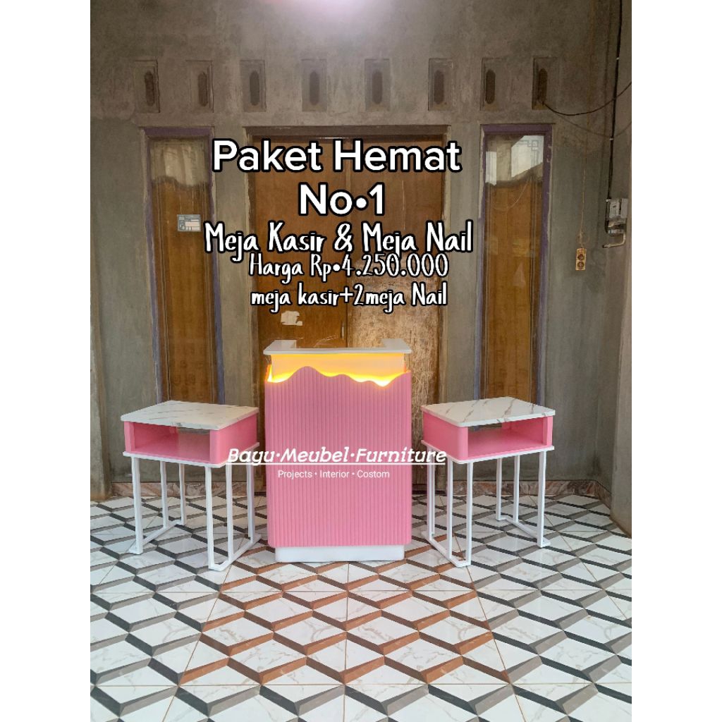 Meja Kasir salon / Meja Nail Art