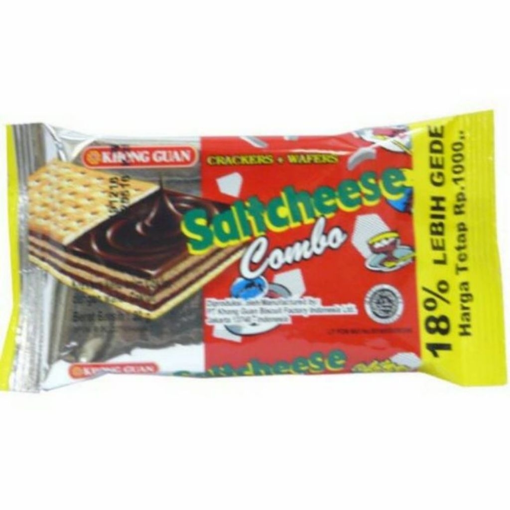 Khong Guan Biskuit Saltcheese 17g  - Keju Lapis Coklat
