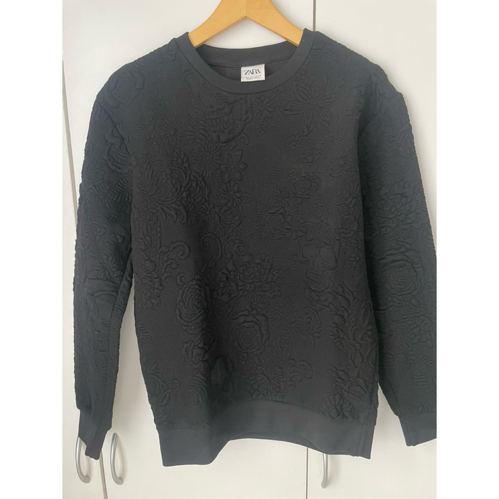 Zara Skull Embossed Sweatshirt