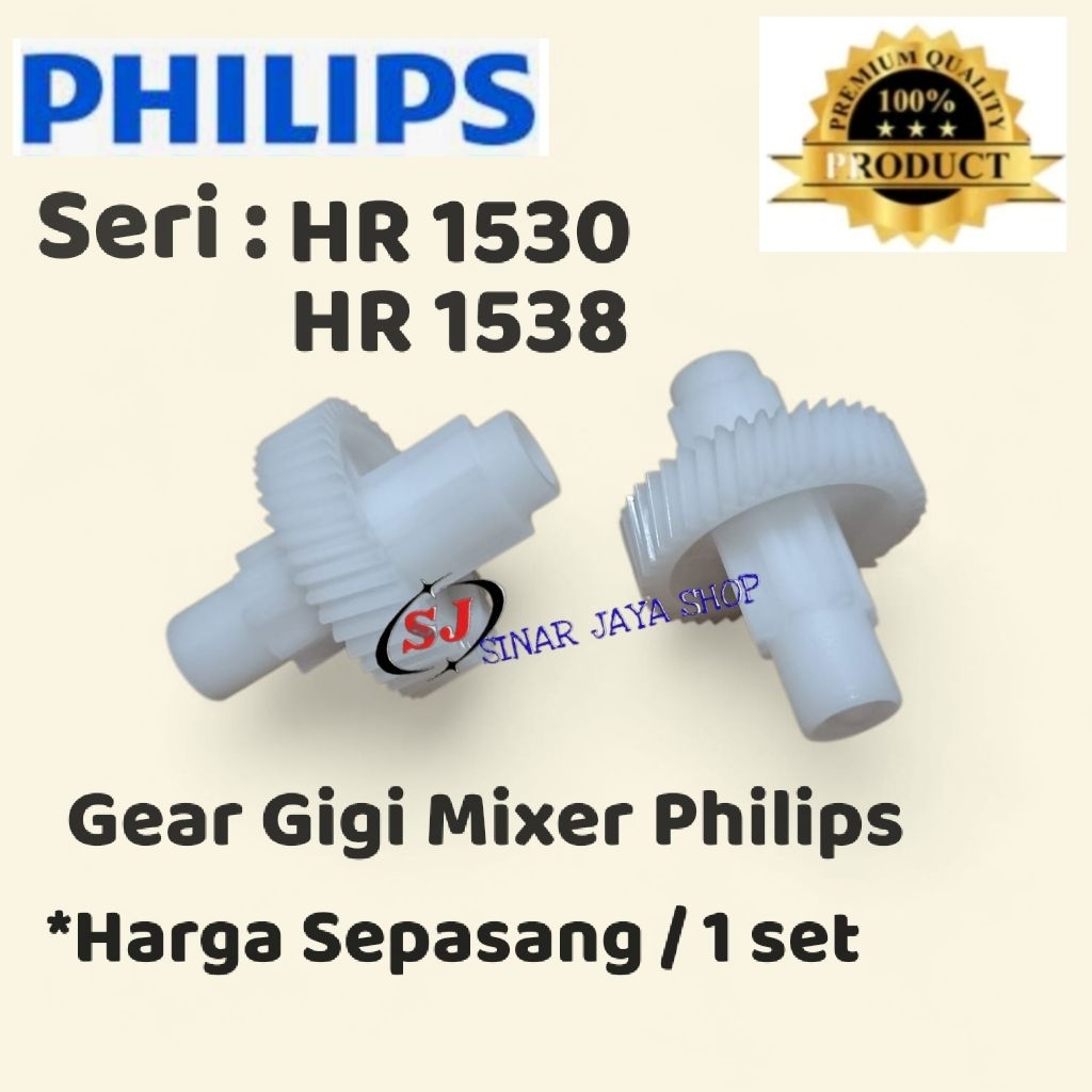 Gigi Mixer PHILIPS Hr 1530 Hr 1538 Quality ORIGINAL 1set 2pcs - Gear Mixer PHILIPS Cucina