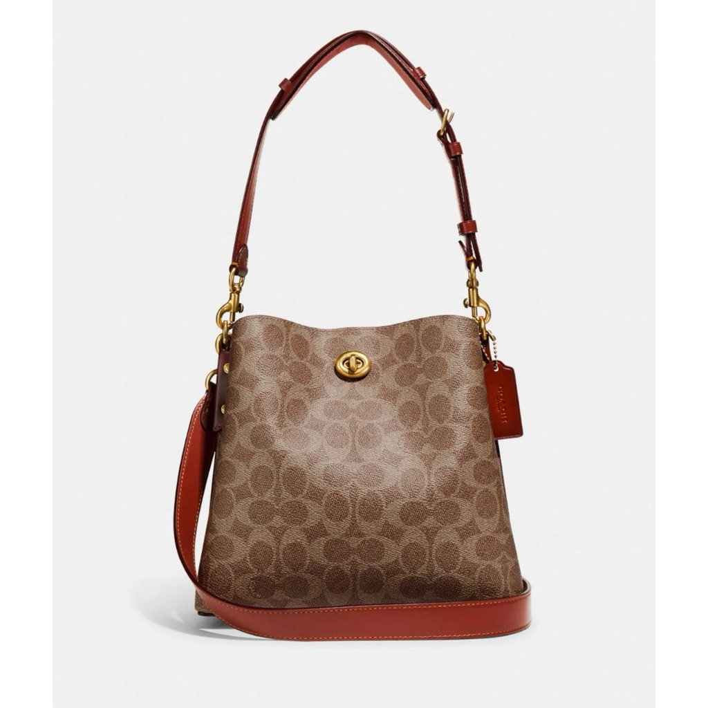 Coach Willow Bucket Bag Signature TanRust Retail/ Butik Collection
