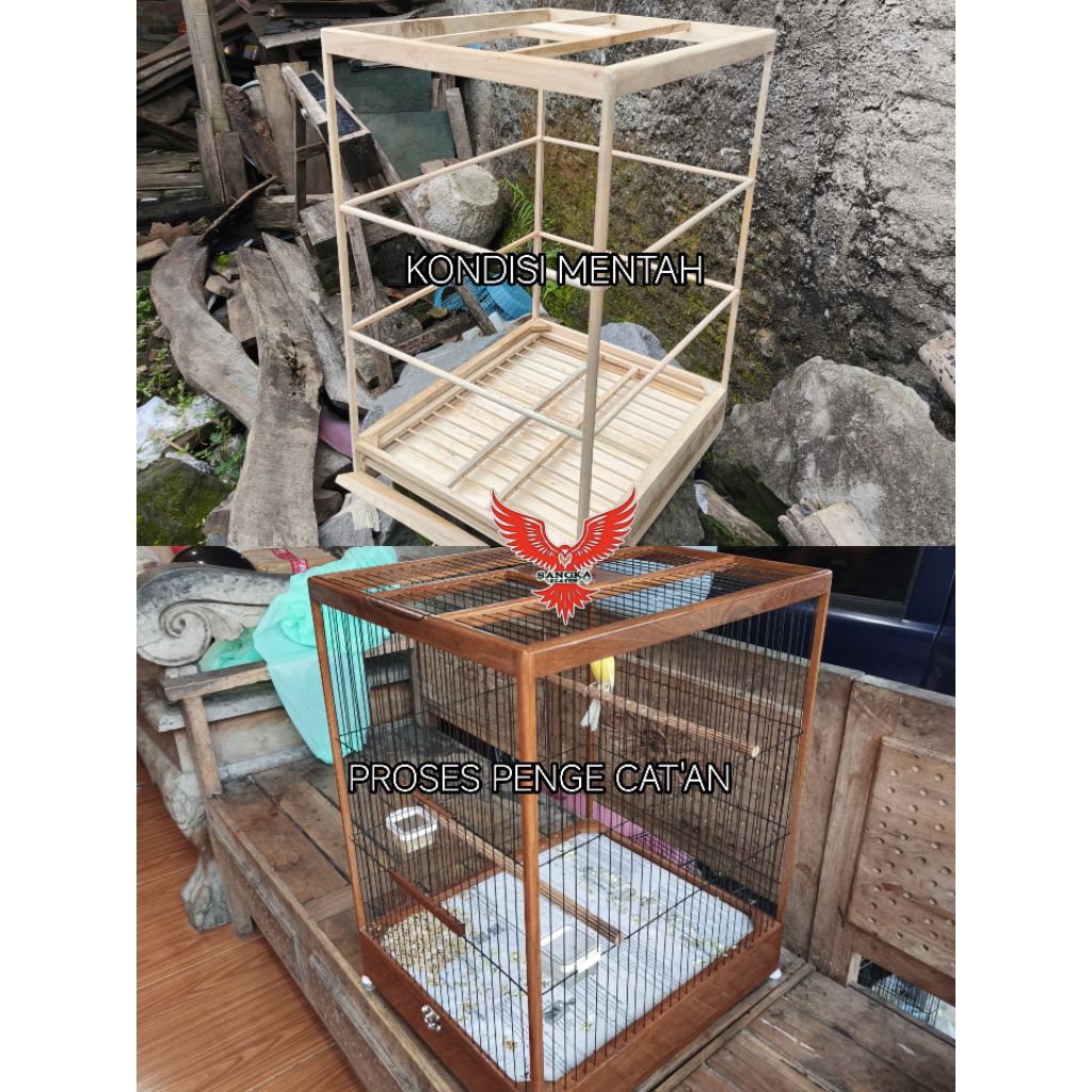 SANGKAR NO2 MINIMALIS TERBARU KOTAK AMBRUAN KAYU JATI S.SANGKAR