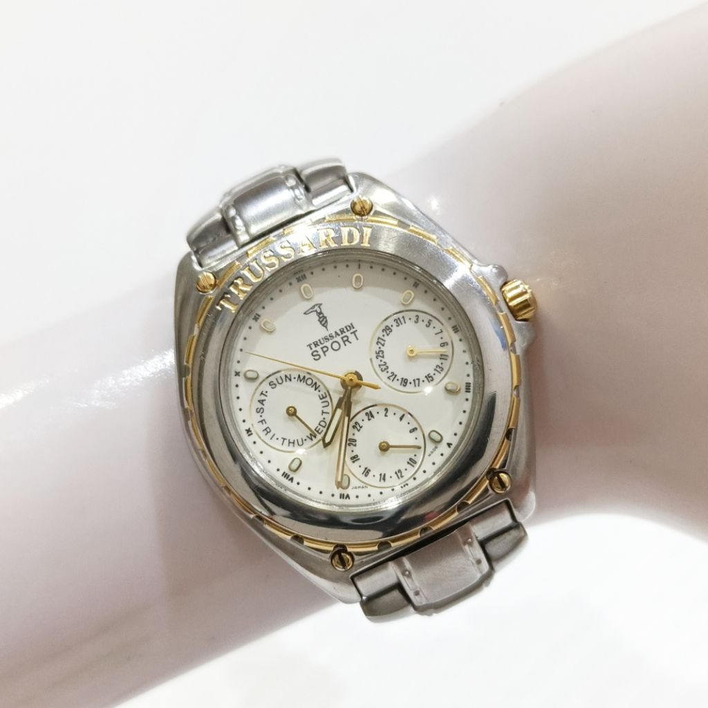 Jam Tangan Trussardi Sport by Fortune Vintage Multifunction Diver Quartz