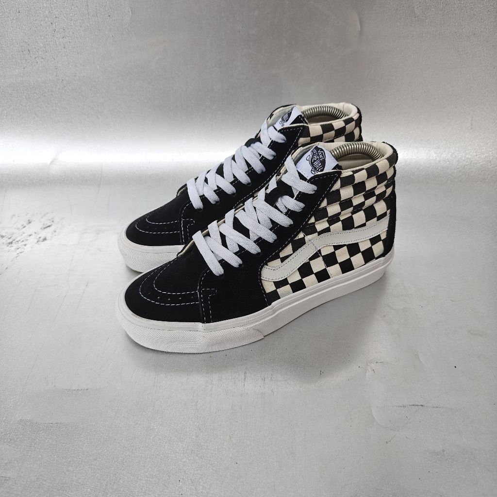 Vans Sk8 Hi Checkerboard Black White