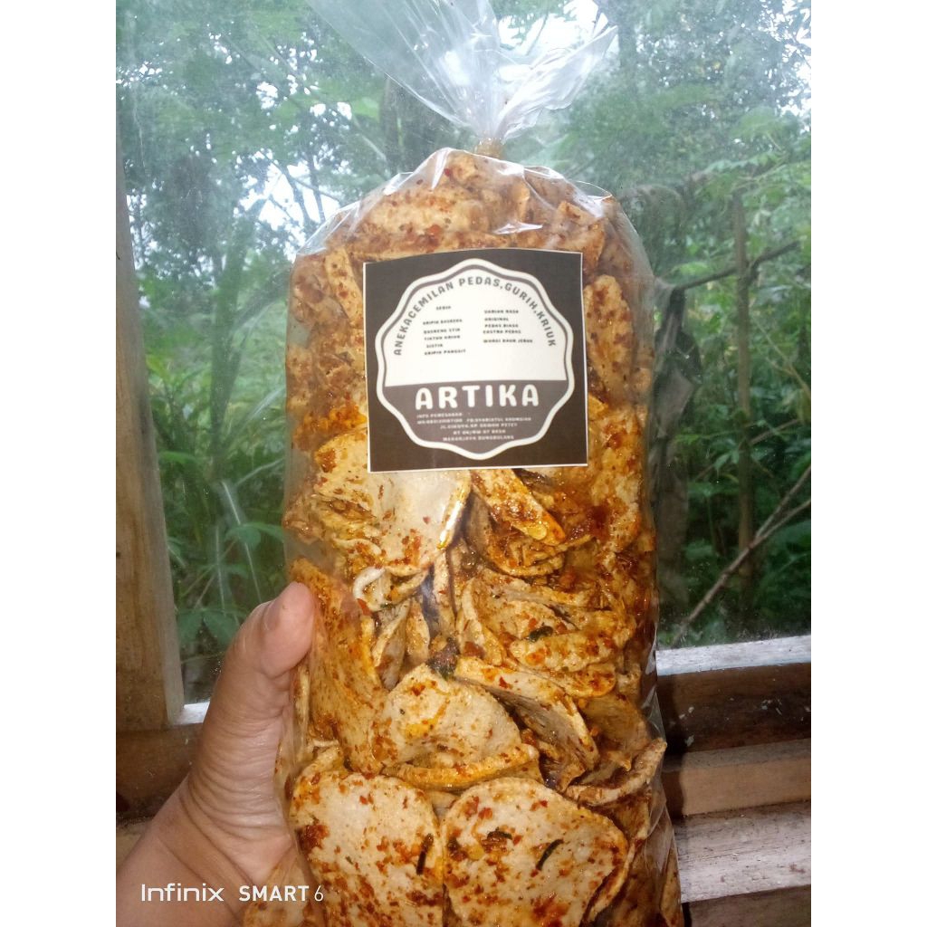 KERIPIK BASRENG Ikan,PEDAS MANIS DAUN JERUK/1kilo