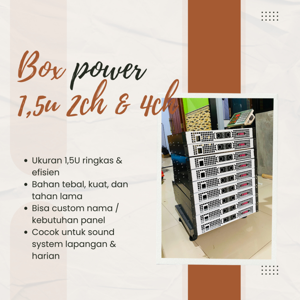 BOX POWER 1,5U – 2CH & 4CH | BODY BESI KUAT UNTUK POWER AMPLIFIER