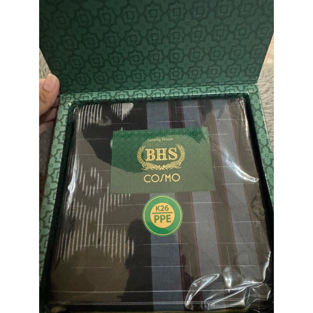 Sarung BHS Cosmo K26 PPE warna abu tua original