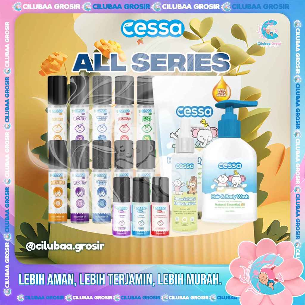 Cessa Baby Oil Cessa Kids  (0-2 tahun) Fever Drop , Cough n Flu , Lenire , Bugs Away dan Immune Boos