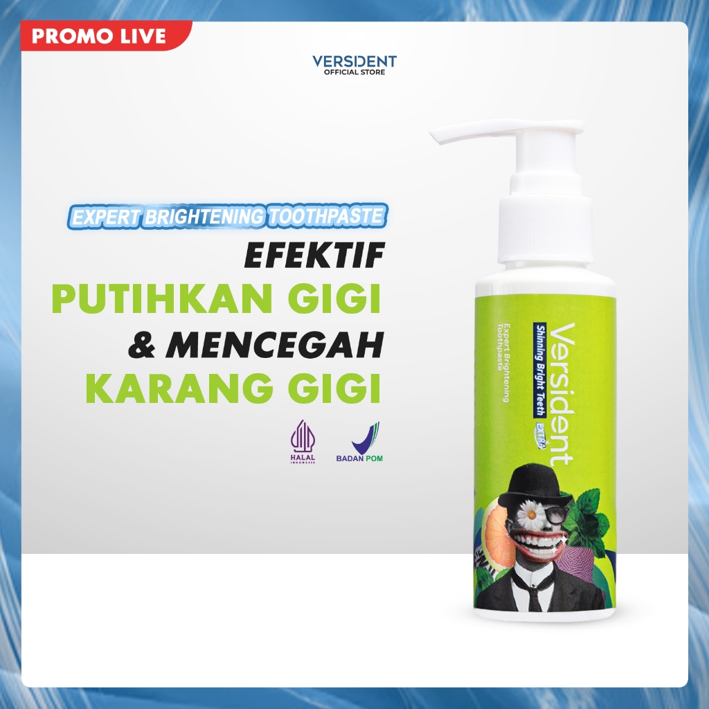 Versident Pasta Gigi Pemutih Gigi | Mencegah karang gigi, Memutihkan gigi