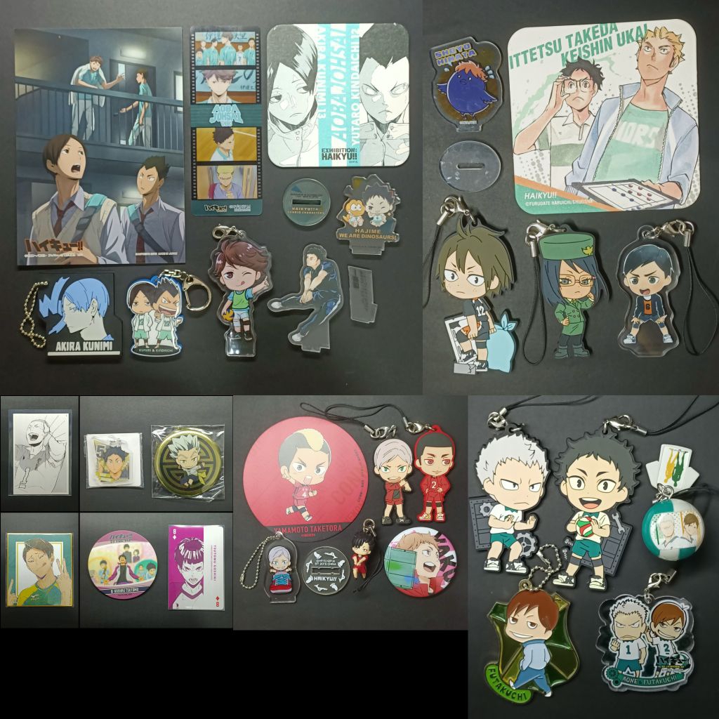 [OFFICIAL] Haikyuu Badge Keychain Rubber Acrylic Standee Coaster Aoba Johsai Karasuno Nekoma Fukurod