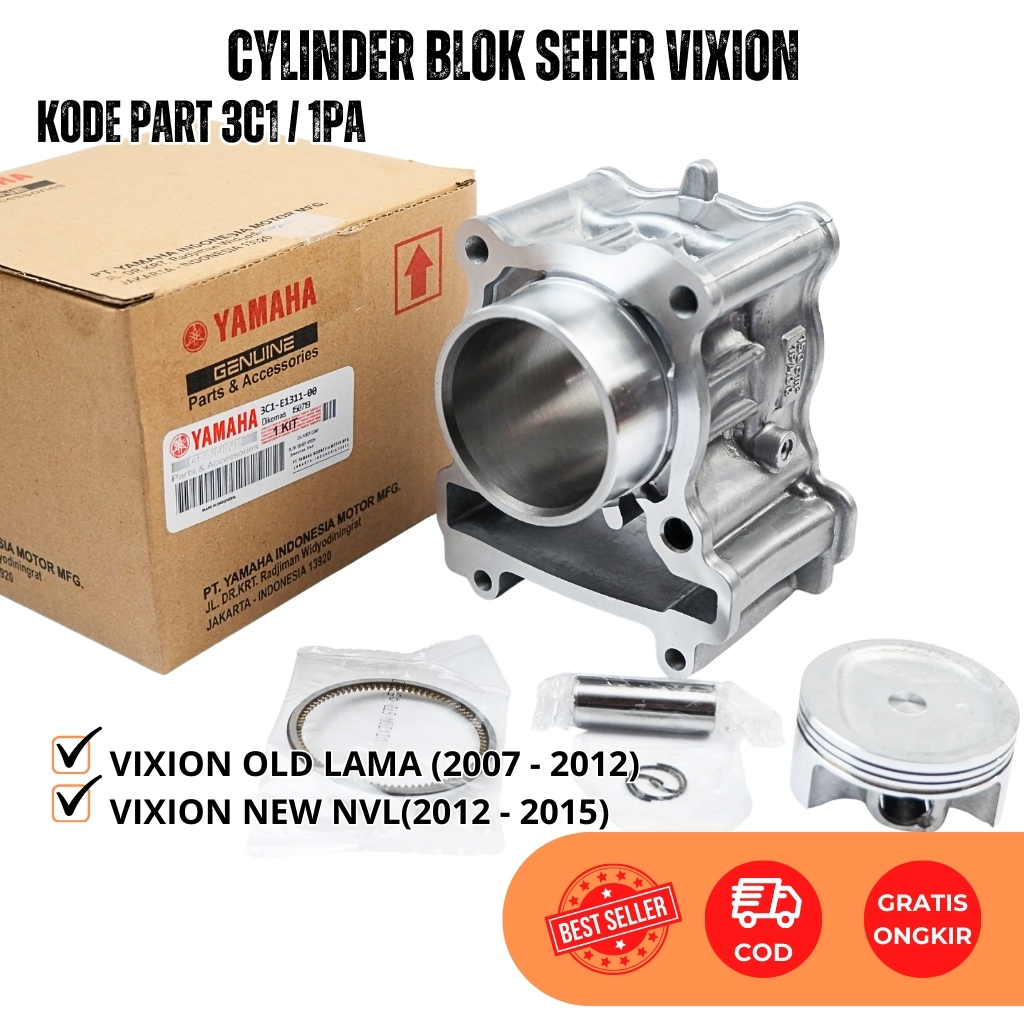 Blok Seher Komplit Ring Piston Vixion OLD Lama Vixion NVL 3C1 1PA Original